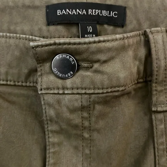 Banana Republic Sloan Utility Ankle Pant Heritage Olive Stretch Cargo Pockets 10 - Picture 3 of 12